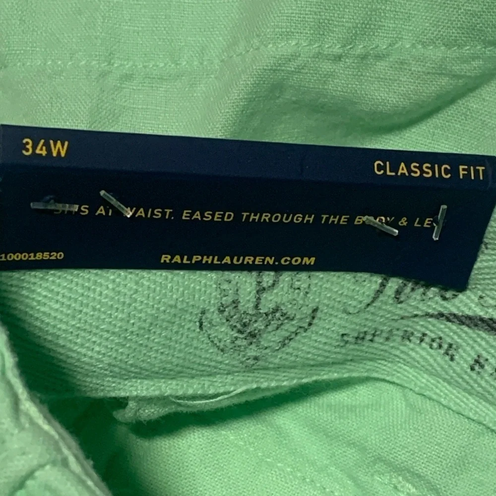Polo Ralph Lauren Linen Shorts Waist 34 Classic Fit NWT